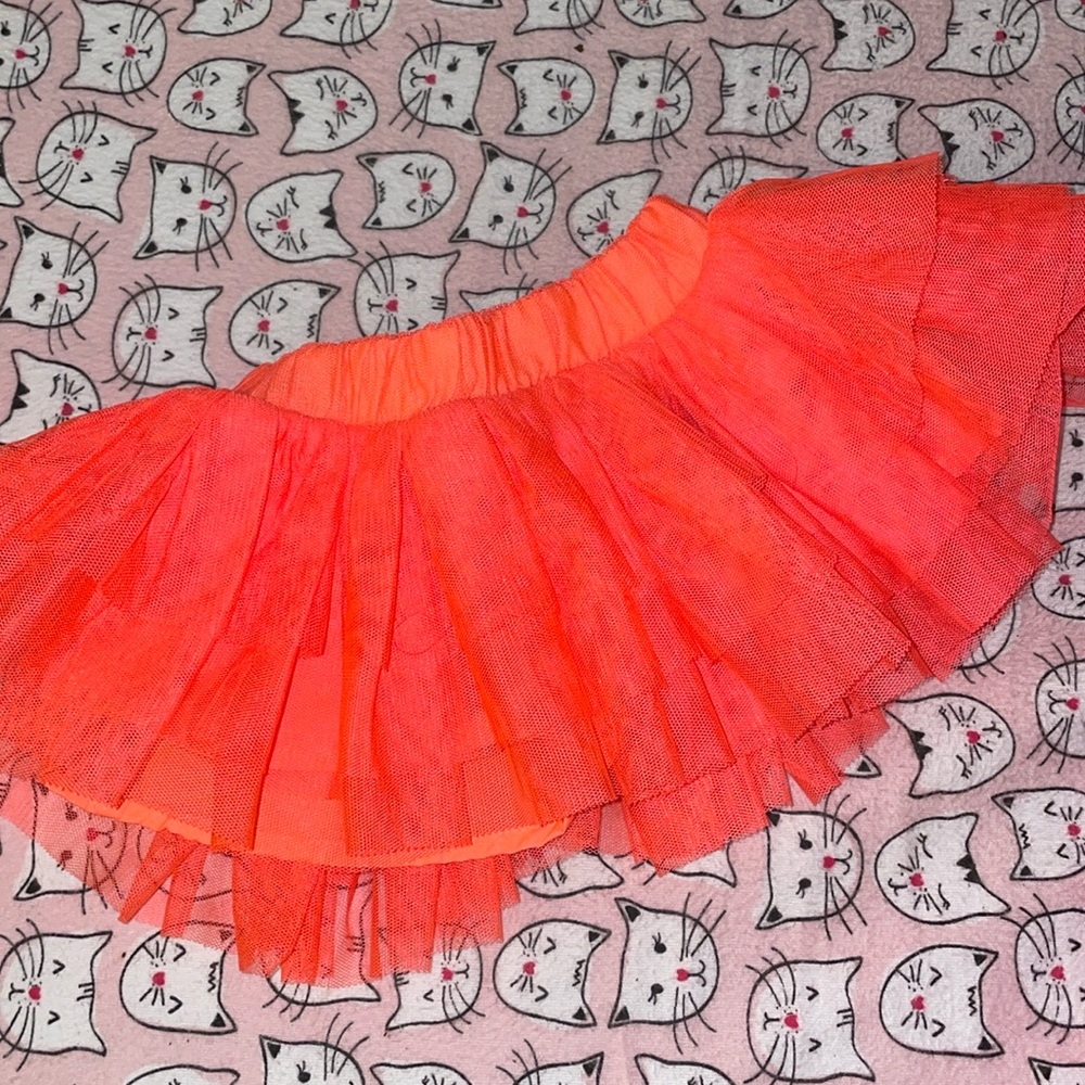 Cat & Jack Neon Orange Baby Girl Tutu